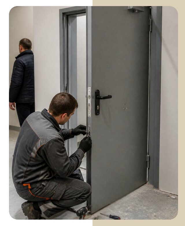 Ремонт противопожарной двери в Казани по цене 6901 р. | Дверной
